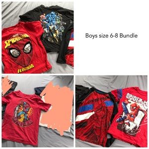 Bundle of Spiderman Boys Graphic Tees size 6-8